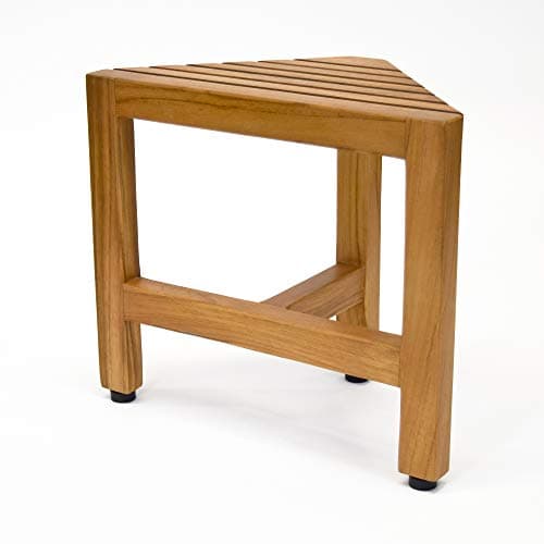 Asta Zini Solid Teak Foot Stool for Shower/Bath/Spa, TB-014