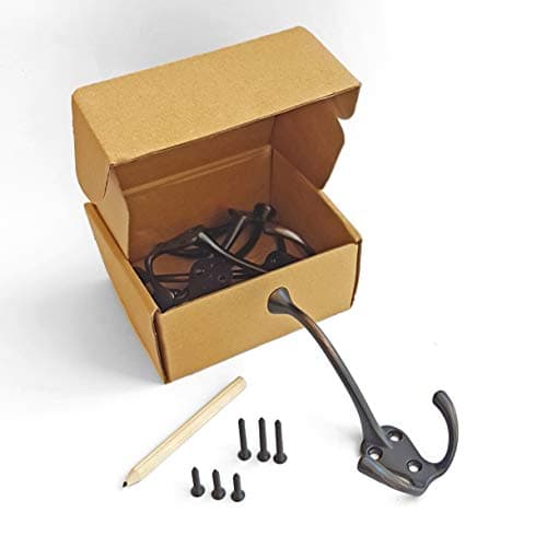 Oil Rubbed Bronze Ambipolar 5 Pack TriLeg Hooks, Heavy Duty Coat & Towel Hangers