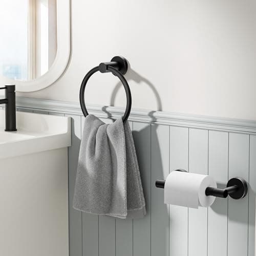 Matte Black Bathroom Hardware Set for RV or Bathroom