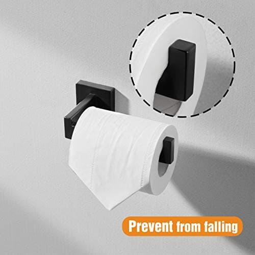 Matte Black Wall Mount Toilet Paper Holder for Bathroom