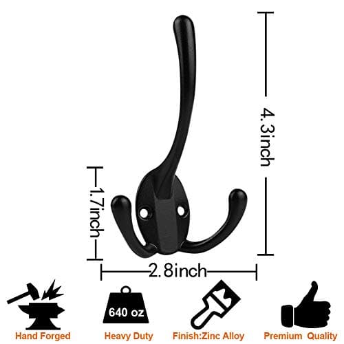 Retro Farmhouse Coat Hooks for Bath, Kitchen, Garage