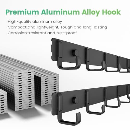 2-Pack Wall Mount Coat Rack with 6 Hooks for Entryway, Bedroom, Kitchen