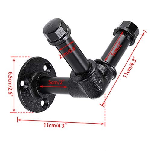 Sumnacon 3pcs Industrial V-Type Towel Hook Heavy Duty Wall Mount Robe Holder Vintage Style