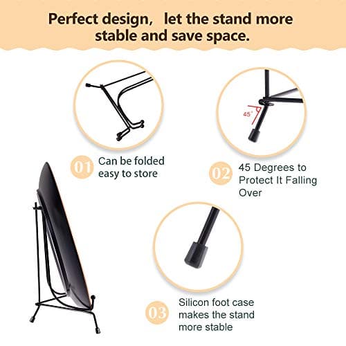 LIONWEI 4inch Anti-Slip Iron Plate Display Stand Black