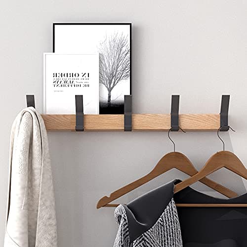 Koonniosio Black 5 Double Hook Aluminum Coat Rack