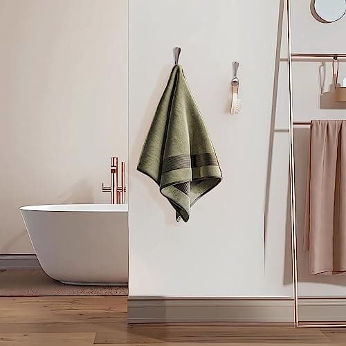 4 Pack Brushed Nickel Towel Hooks for Bathroom Wall Mount, Zinc Alloy Heavy Duty Hangers