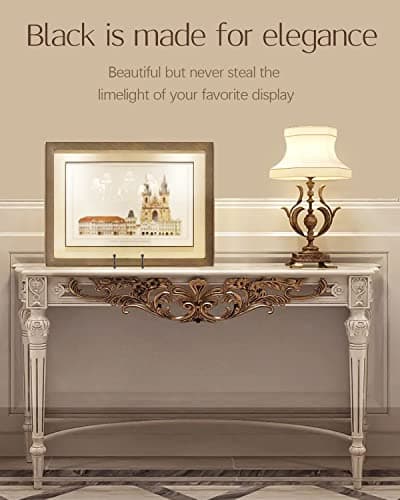 Lzerking 10-Pack Black Metal Plate Display Stands for Pictures & Decor