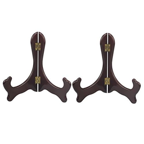 Artliving 6 Inch Wood-Like Plate Stand Holders - Set of 2