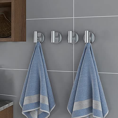 Bathroom Towel Hooks, Coat/Robe Hooks, Brushed Nickel Stainless Steel Wall Hooks (4 Pack)