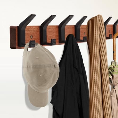 IBosins 33.5'' Wall-Mounted Coat Rack with 10 Double Hooks for Entryway