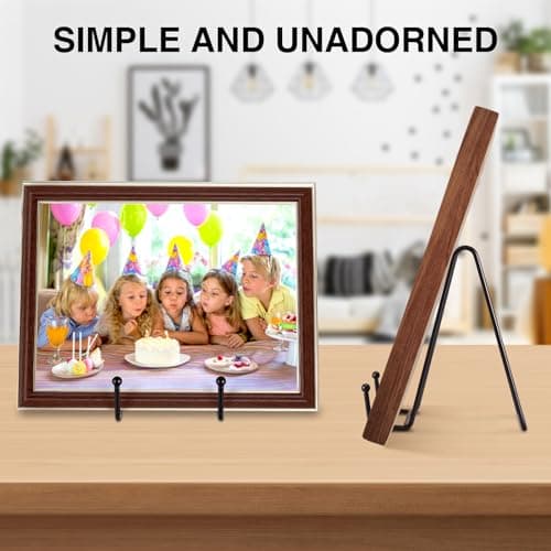 Black Metal Plate Display Stand, 6 Pack for Books, Photos, Platters, and Art (8 Inch)