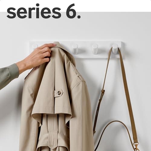 LARHN 2-Pack Wall Mounted Coat Rack with 5 Hooks - Modern Scandinavian Design