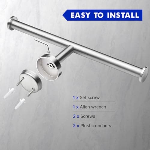 Double Roll Toilet Paper Holder, Brushed Nickel, 304 Stainless Steel for Commercial Restrooms