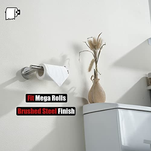 JQK 304 Stainless Steel, 5 Inch Toilet Paper Holder, Brushed Nickel