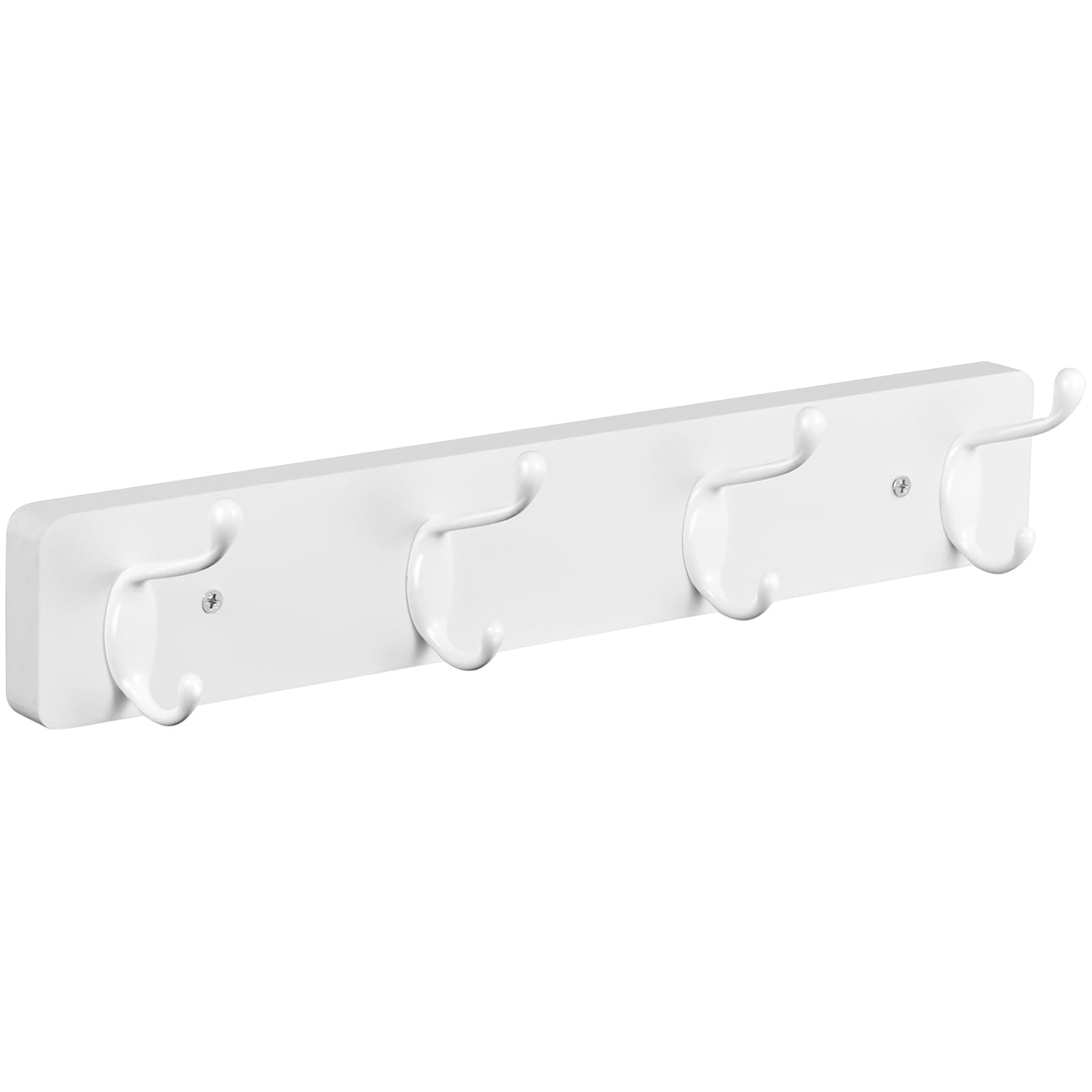 White Coat Hooks Wall Mounted for Various Items - Entryway Decor for Organizing