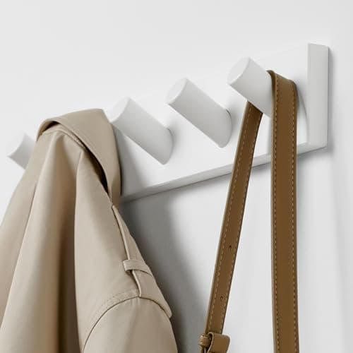 LARHN 2-Pack Wall Mounted Coat Rack with 5 Hooks - Modern Scandinavian Design