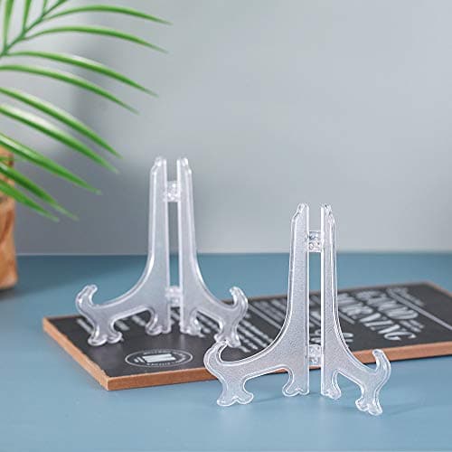 Artliving Clear Plastic Easels for Wedding Home Decor Birthdays (24 Pack)