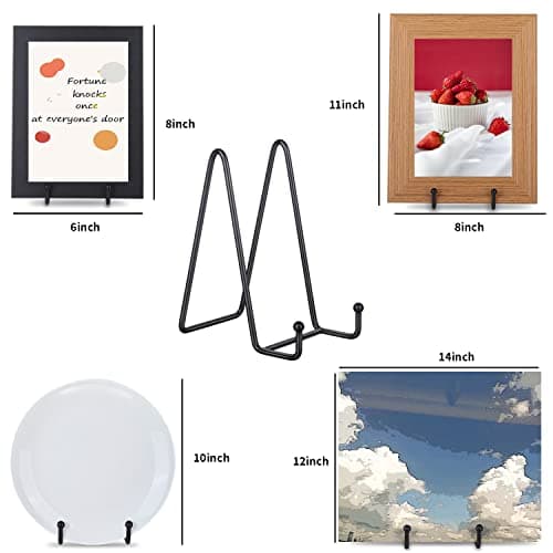 Decolore 3 Pack 6 Inch Black Metal Display Stands