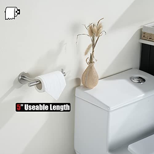 JQK 304 Stainless Steel, 5 Inch Toilet Paper Holder, Brushed Nickel