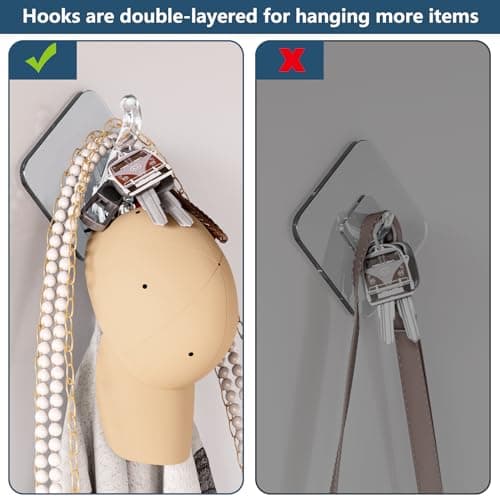 10 Pack Heavy Duty Wall Hooks for Coats and Towels