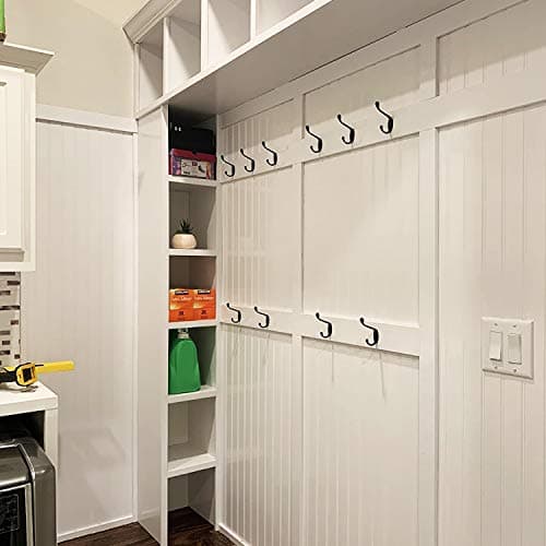 Heavy Duty Dual Coat Hooks Wall Mounted - 10 Pack