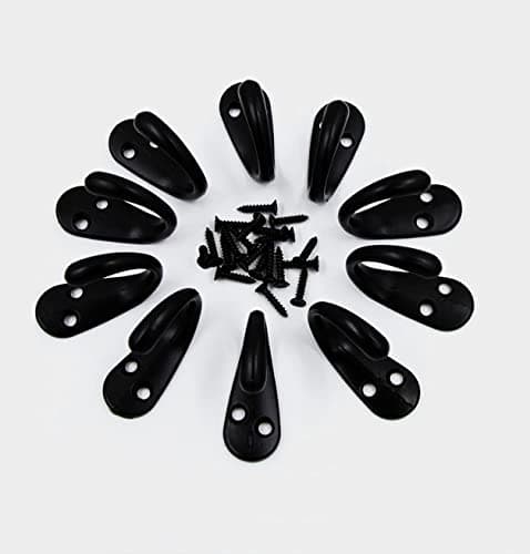 Black 6-Pack Antique Jacket Hooks for Entryway Heavy Duty Wall Mount