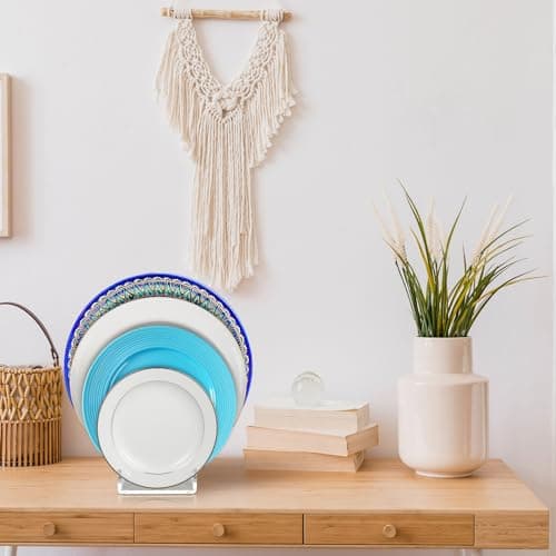 Domensi Acrylic Plate Stands for Display China Place Setting