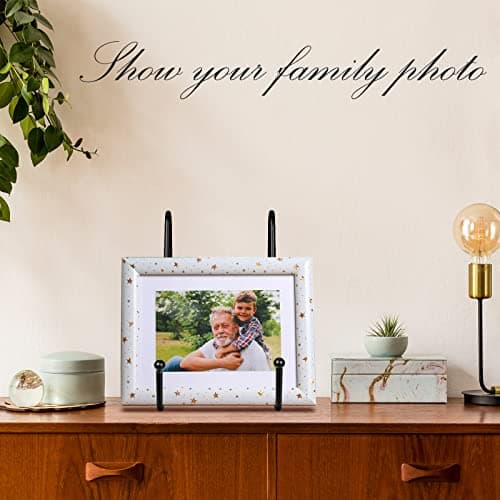 Mixweer 24 Pcs Metal Display & Picture Stand Plate Easel for Decoration (4.3 Inch, 6 Inch)