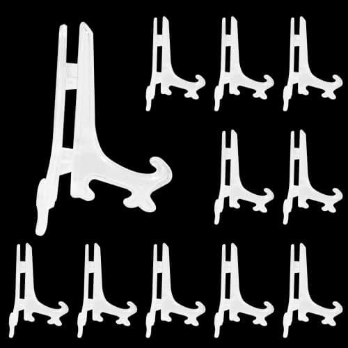 Litoexpe 24pcs 4 Inch Clear Plastic Picture Frame Acrylic Display Easels