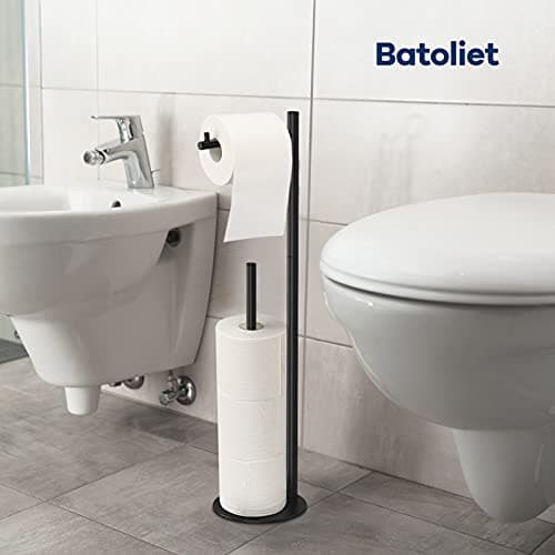 Standing Toilet Paper Holder with Storage - For Bathroom