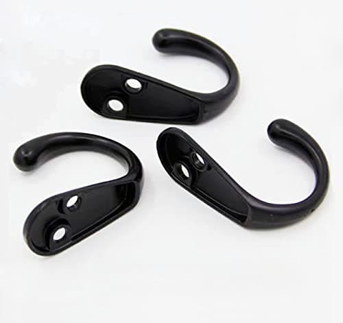 Black 6-Pack Antique Jacket Hooks for Entryway Heavy Duty Wall Mount