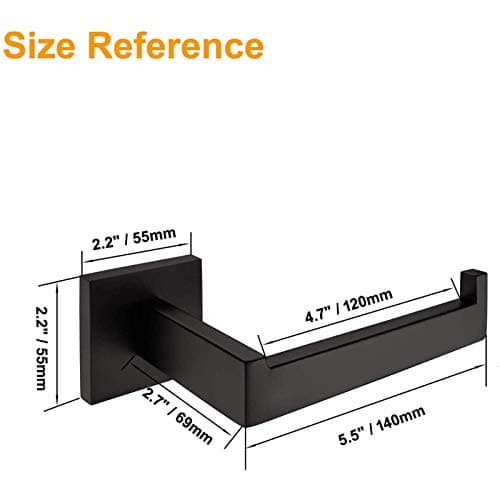 Nolimas Classic Matte Black SUS 304 Stainless Steel Toilet Paper Holder