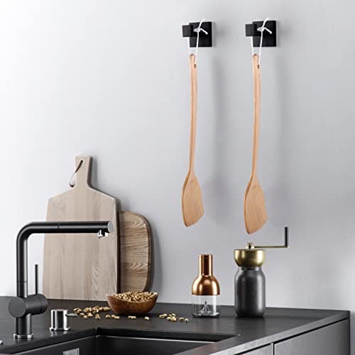 Matte Black 4-Pack Bath Towel & Robe Hook, 304 Stainless Steel, Heavy Duty Bath & Kitchen Wall Mountjącego