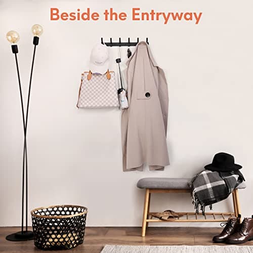 Wall Mount Coat Hooks Set for Hanging - Pack of 2