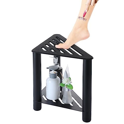 Shower Foot Rest, Corner Shower Stool, Shower Stool for Shaving Legs