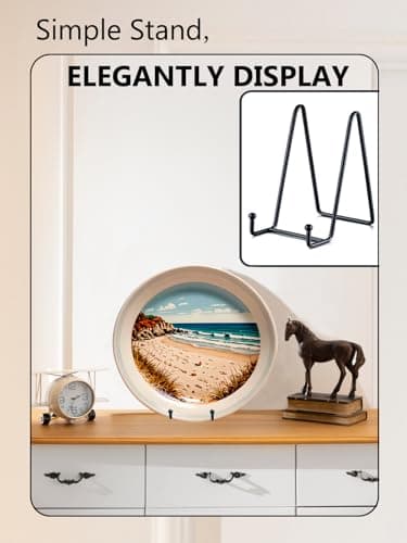 5 Pack Metal Plate Display Stands – Durable Holders for Books, Pictures, Artworks, Home Décor