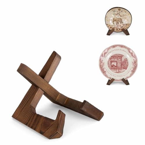 3.5 Inch Bowl Stand, Wooden Display Holder for Large Platters and Dishes