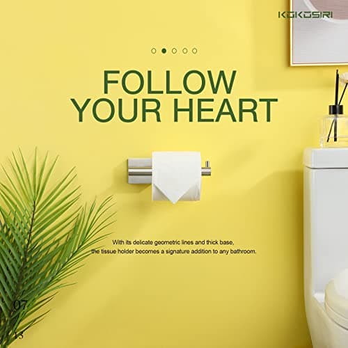 KOKOSIRI Brushed Nickel Toilet Paper Holder B2000BR