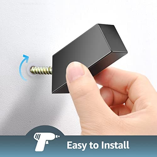 4-Pack Matte Black Aluminum Wall Hooks for Hat & Backpack Storage