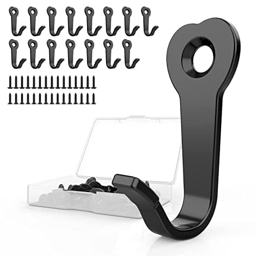 20PCS Heavy Duty Metal Wall Hooks for Coats, Towels, Backpacks & More — 15pcs + Black