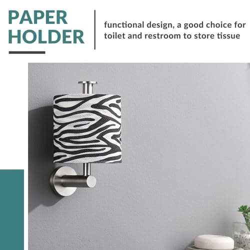 Aomasi Brushed Nickel SUS304 Stainless Steel Vertical Toilet Paper Holder