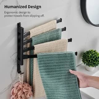 Indoor/Outdoor Towel Rack with 5 Bars for Hot Tubs, Pools, Saunas, Bathrooms & Patios