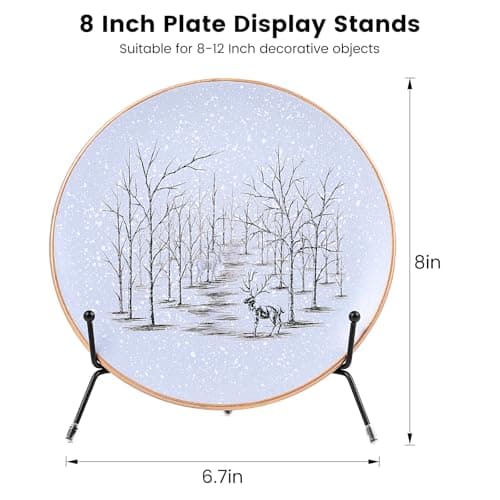 Upgraded 6 Pack 8 Inch Anti-Slip Iron Photo & Plate Display Stands