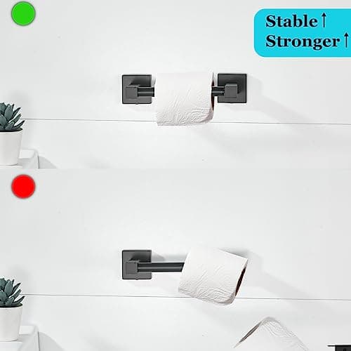 Black Wall-Mounted Toilet Paper Holder for Bathroom