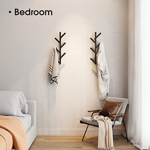 RRG Vertical Wall Coat Rack, 16 inch Metal, for Hats & Jackets (16")