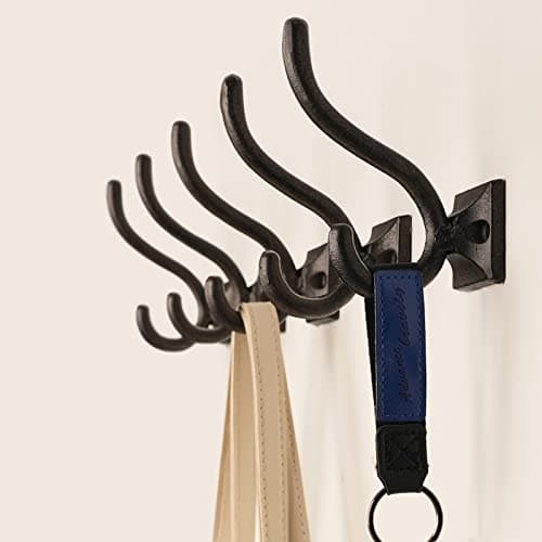 Ambipolar Vintage Black Wall Hooks, Modern Farmhouse Decor, Heavy Duty Hooks