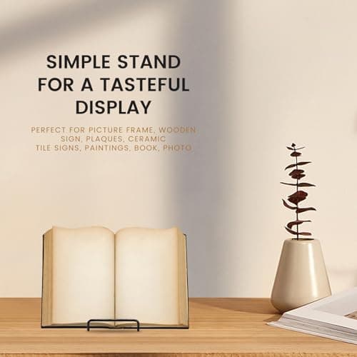 Black Metal 6 Pack 6 Inch Display Stands for Books and Art