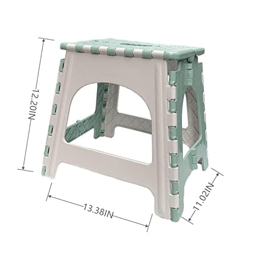 TRANOMOS Waterproof Foldable Shower Stool for Leg Shaving, Green