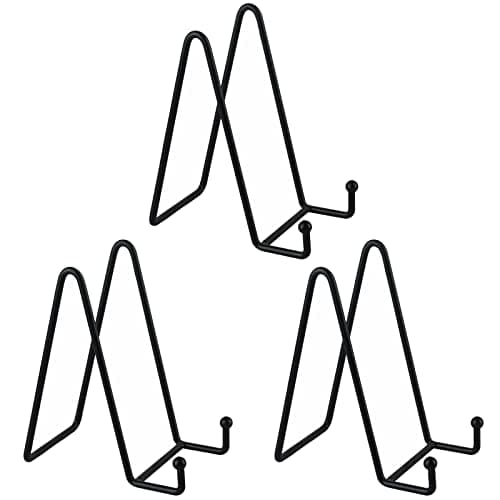 Decolore 3 Pack 6 Inch Black Metal Display Stands