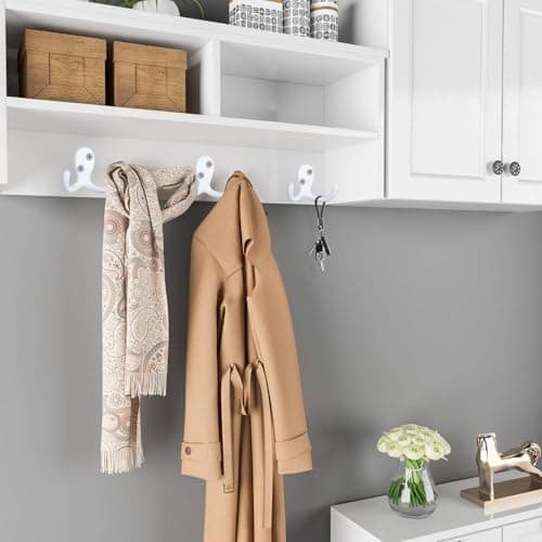 IBosins 28-Pack Heavy Duty Double Prong Coat Hooks Wall Mount Utility Hooks